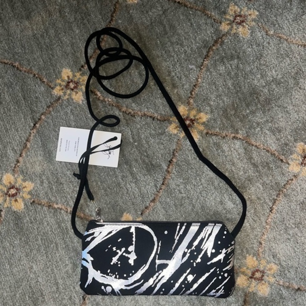 NWT Terez Black & Silver Mini Pouch